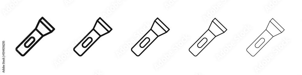 Flashlight icon black and white vector sign Flashlight icon black and white vector sign