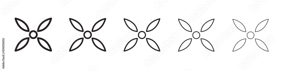 Flower icon black and white vector sign Flower icon black and white vector sign