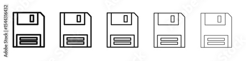 Floppy disk icon black and white vector sign