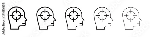 Focusing icon black and white vector sign