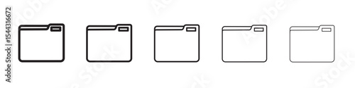 Free Download Folder icon black and white vector sign - GFXLoad