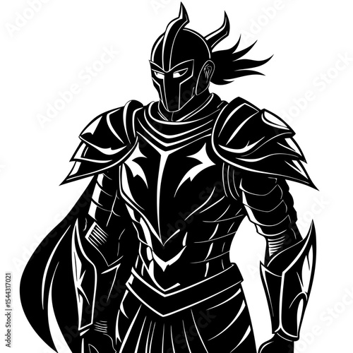 Dark Knight Warrior Armor Illustration

