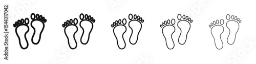 Foot icon black and white vector sign