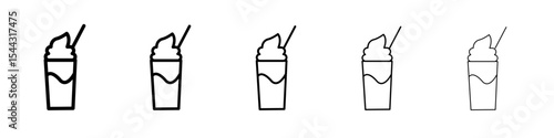 Frappe icon black and white vector sign
