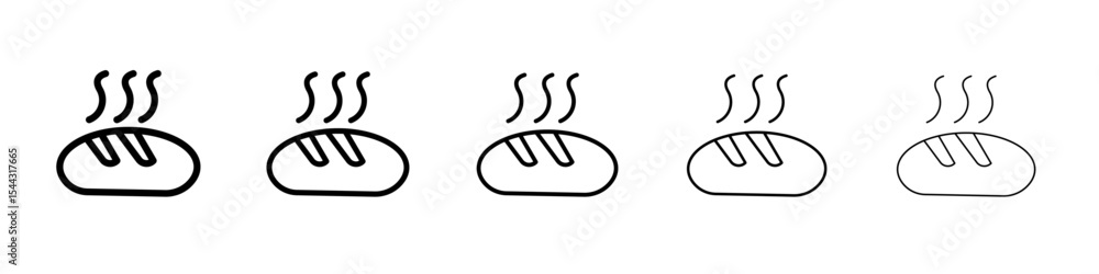 Obraz premium fresh bread icon black and white vector sign