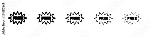 Free label icon black and white vector sign