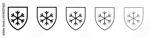 Frost resistant icon black and white vector sign