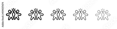 Friends icon black and white vector sign