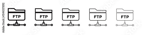 FTP navigate up icon black and white vector sign