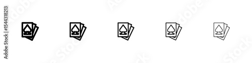 Gambling icon black and white vector sign