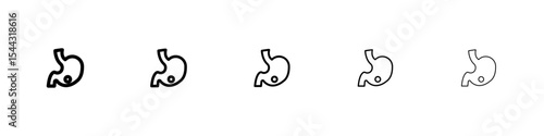 Gastritis icon black and white vector sign