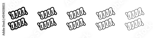 Gemelli icon black and white vector sign