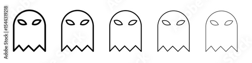 Ghost icon black and white vector sign