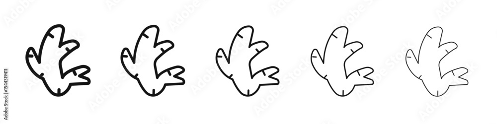 Obraz premium Ginger icon black and white vector sign