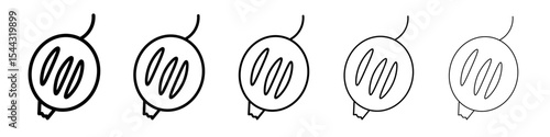 Gooseberry icon black and white vector sign