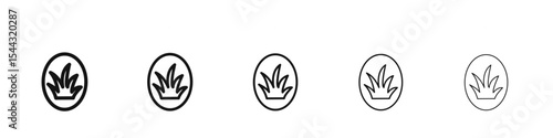Grass icon black and white vector sign