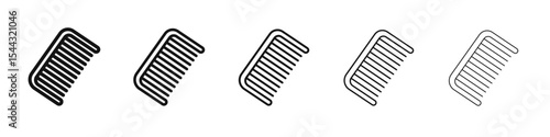 Hair brush icon black and white vector sign