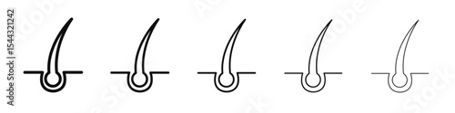 Hair Split Ends icon black and white vector sign