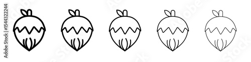 Hazelnut icon black and white vector sign