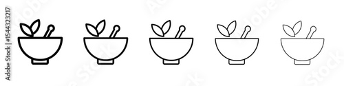 Herbal medicine icon black and white vector sign