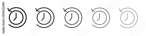 History icon black and white vector sign