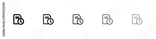 History icon black and white vector sign