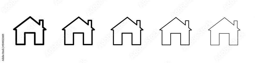 Home icon black and white vector sign Home icon black and white vector sign