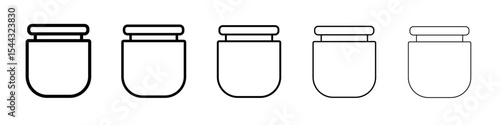 Honey jar icon black and white vector sign