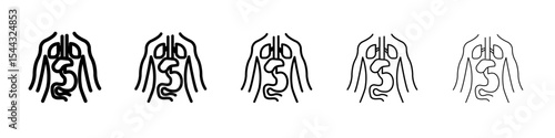 human body anatomy icon black and white vector sign