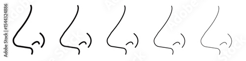 Human nose icon black and white vector sign