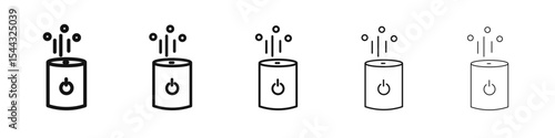 Humidifier icon black and white vector sign