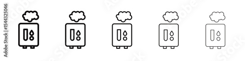 Humidifier icon black and white vector sign