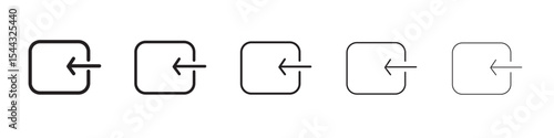 Import icon black and white vector sign