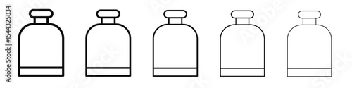 injection vial icon black and white vector sign