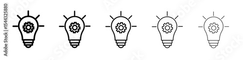 Innovation icon black and white vector sign
