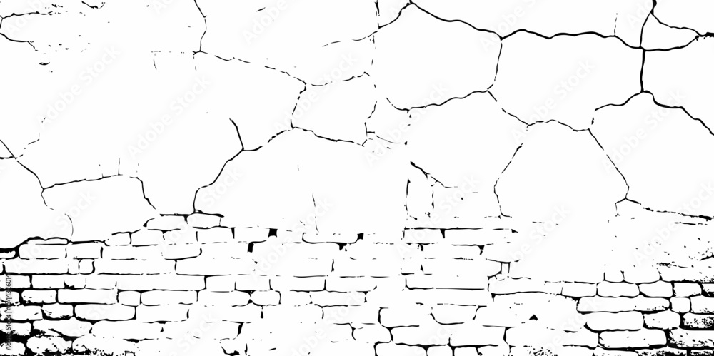 Obraz premium Dust or old grunge concrete building damaged grunge wall black and white texture effect white background. 