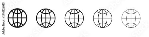Internet icon black and white vector sign