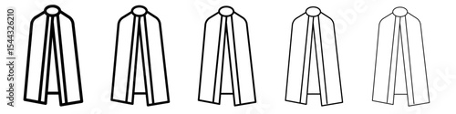 Invisibility Cloak icon black and white vector sign