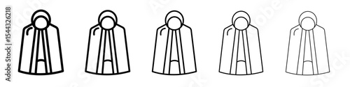 Invisibility Cloak icon black and white vector sign