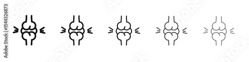 Joint icon black and white vector sign