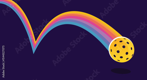 Premium editable vector file of pickleball ball and graphic motion symbol best for your digital and print mockup	