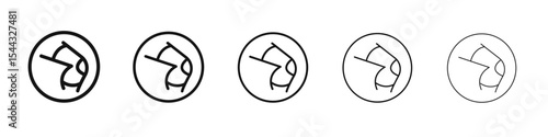 Knee Orthopedic Brace icon black and white vector sign