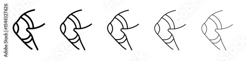 Knee Orthopedic Brace icon black and white vector sign