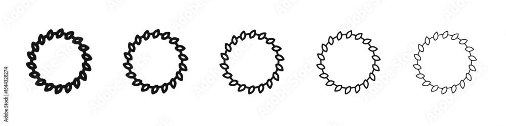 Obraz premium laurel wreath icon black and white vector sign