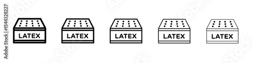 Latex mattress material icon black and white vector sign