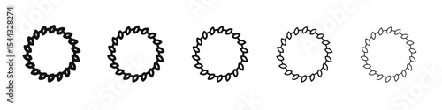 laurel wreath icon black and white vector sign