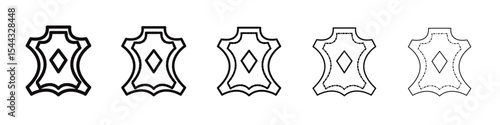 Leather Icon black and white vector sign
