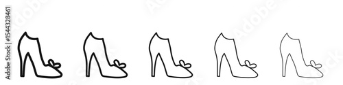 leather shoes heel icon black and white vector sign