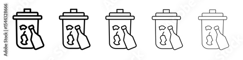 Leftovers Disposal icon black and white vector sign