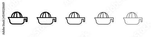 Lemon squeezer icon black and white vector sign